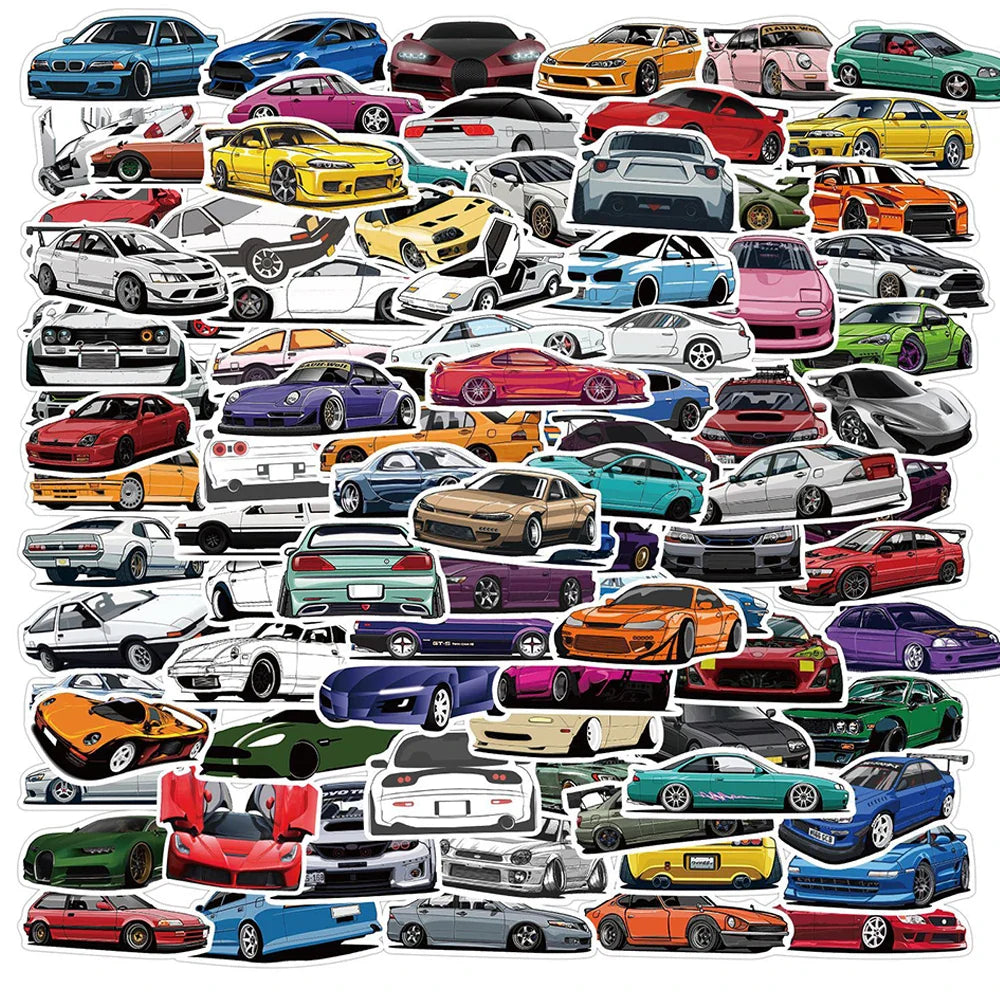 JDM Racing Car Graffiti Stickers Waterproof Decals (10/30/50/100PCS)