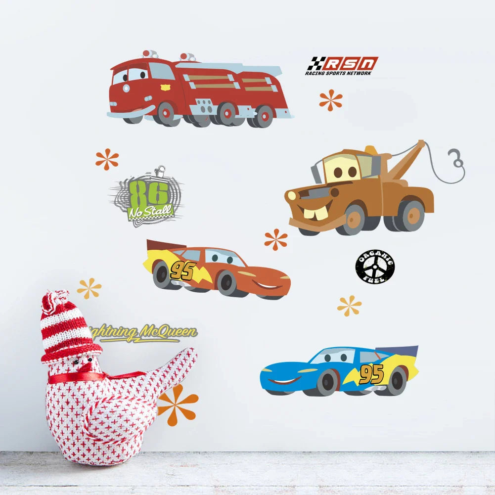 Cartoon Car Wall Sticker for Kids Room Decor