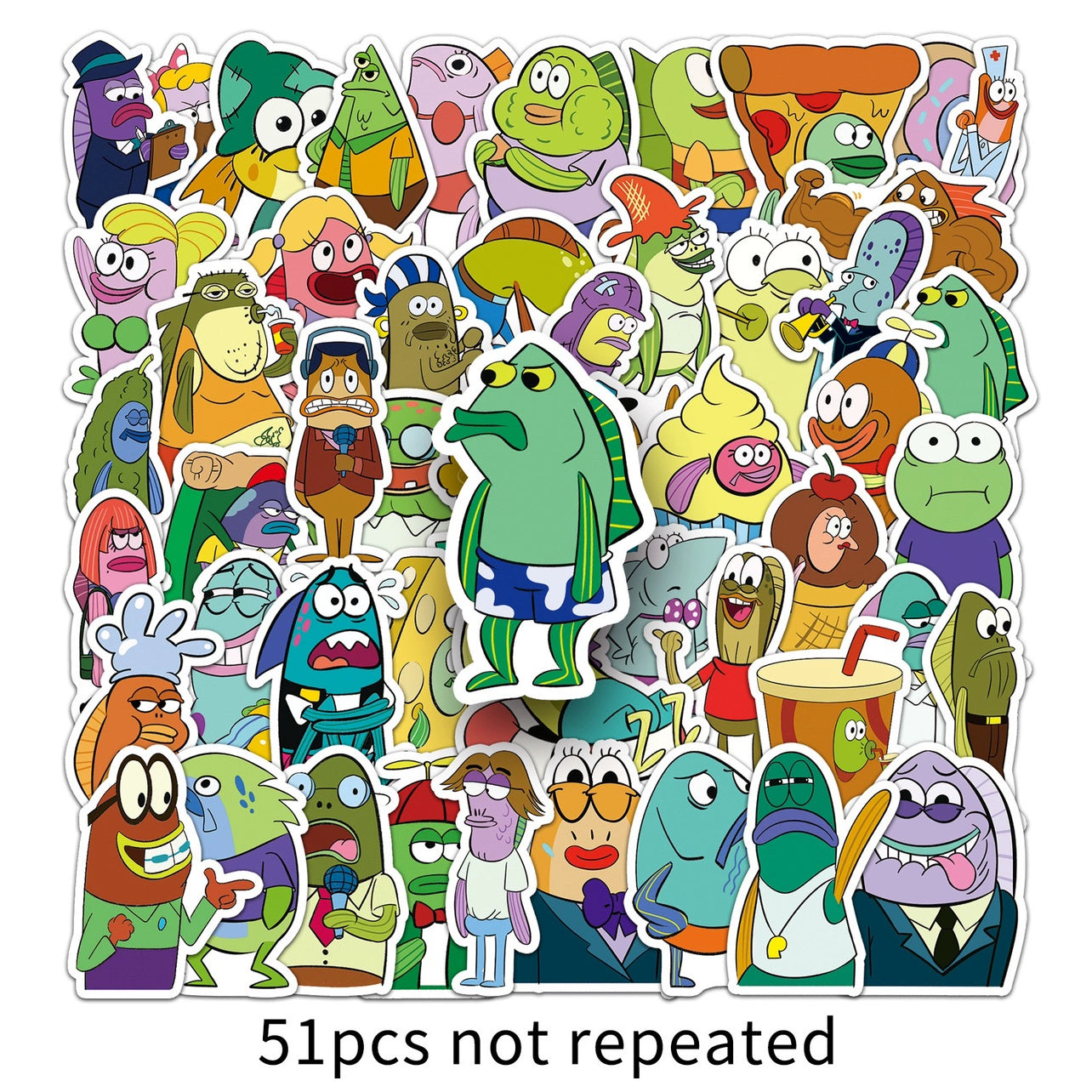 Mr Bean Stickers 50 Pieces Cute Funny Cartoon Mr Bean Classic Movie Animation Image Waterproof Stickers