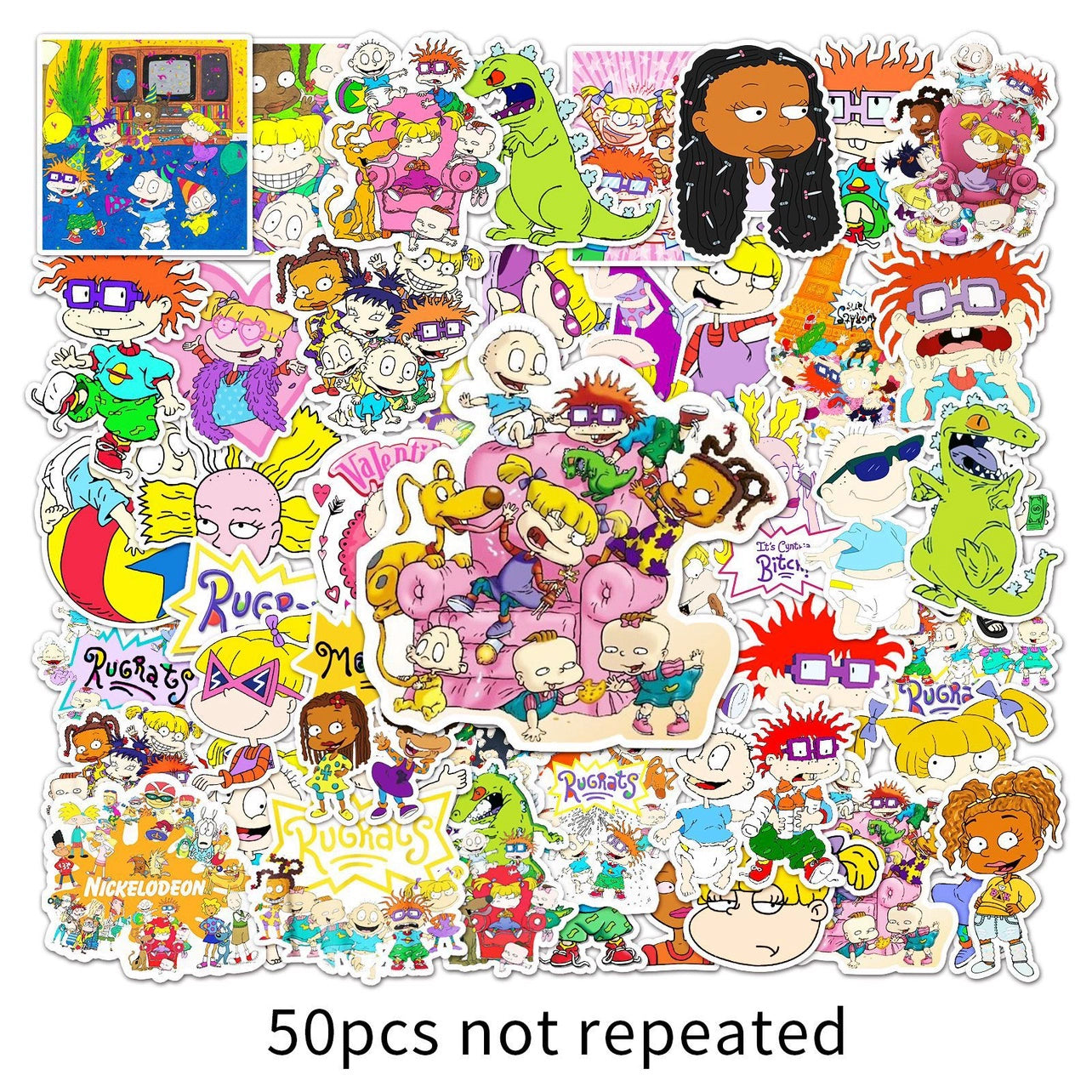 Mr Bean Stickers 50 Pieces Cute Funny Cartoon Mr Bean Classic Movie Animation Image Waterproof Stickers