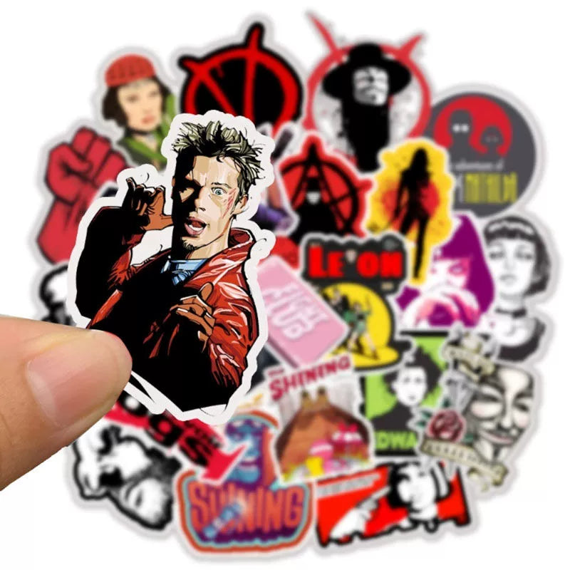 100 Classic Movie Graffiti Stickers Pulp Fiction Godfather and Other Best Selling Notebook Luggage Guitar Stickers