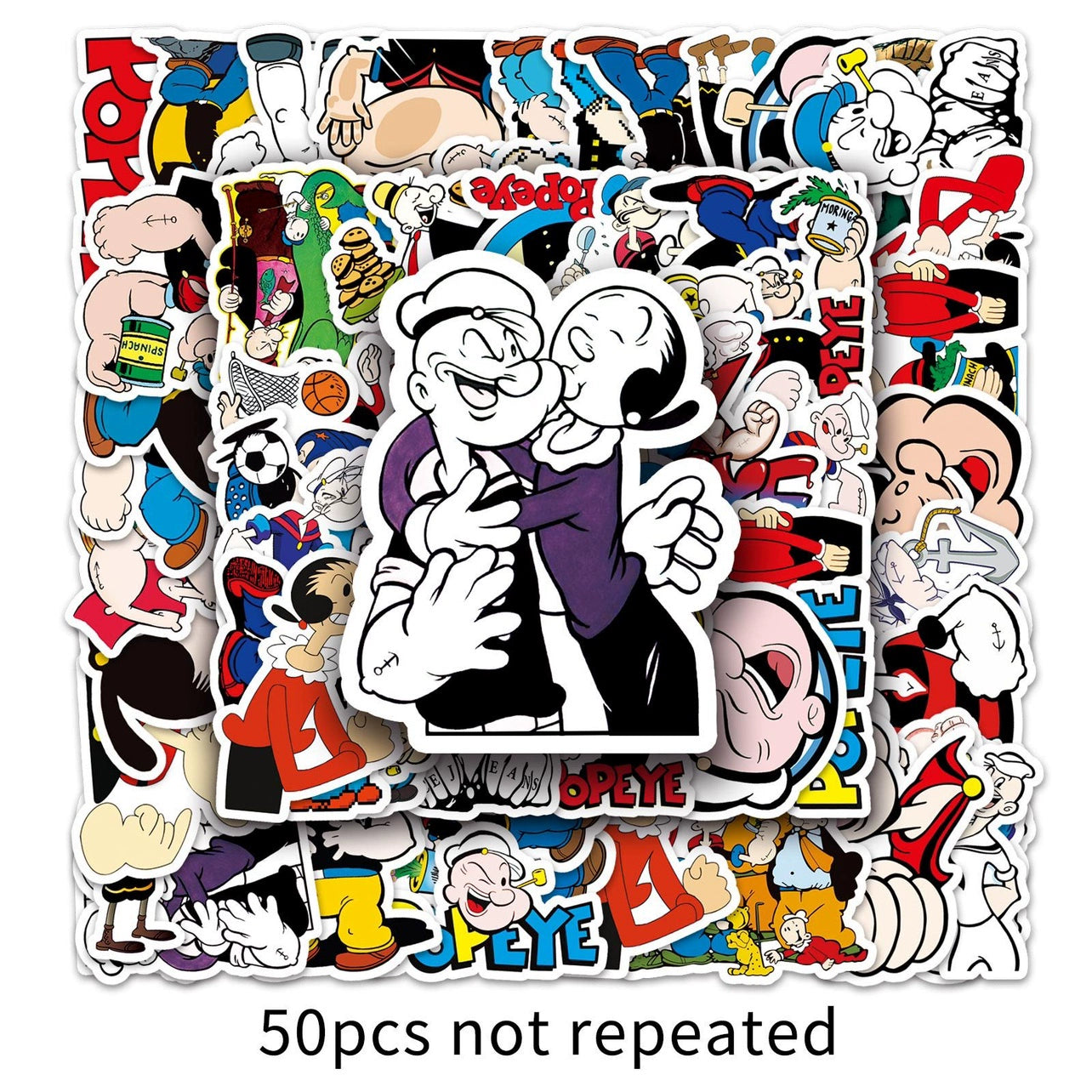 Mr Bean Stickers 50 Pieces Cute Funny Cartoon Mr Bean Classic Movie Animation Image Waterproof Stickers