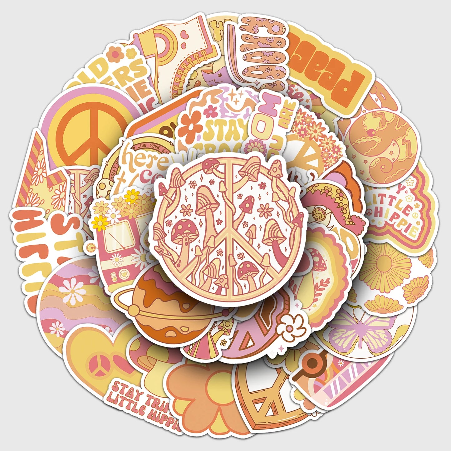 50Pcs Cute Waterproof Vinyl Stickers for Skateboard Snowboard Decals