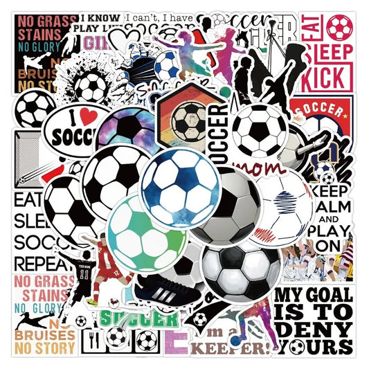 Football Soccer Stickers Decals for Laptop Phone Luggage Car Skateboard