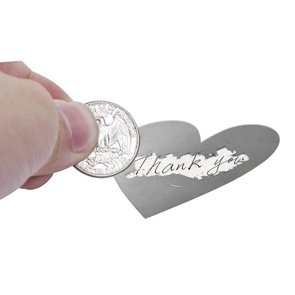 100-300pcs Heart Shape Labels Sticker 3 Colors Scratch Off Stickers DIY Handmade For Game Scratch Sticker Labels Stationer