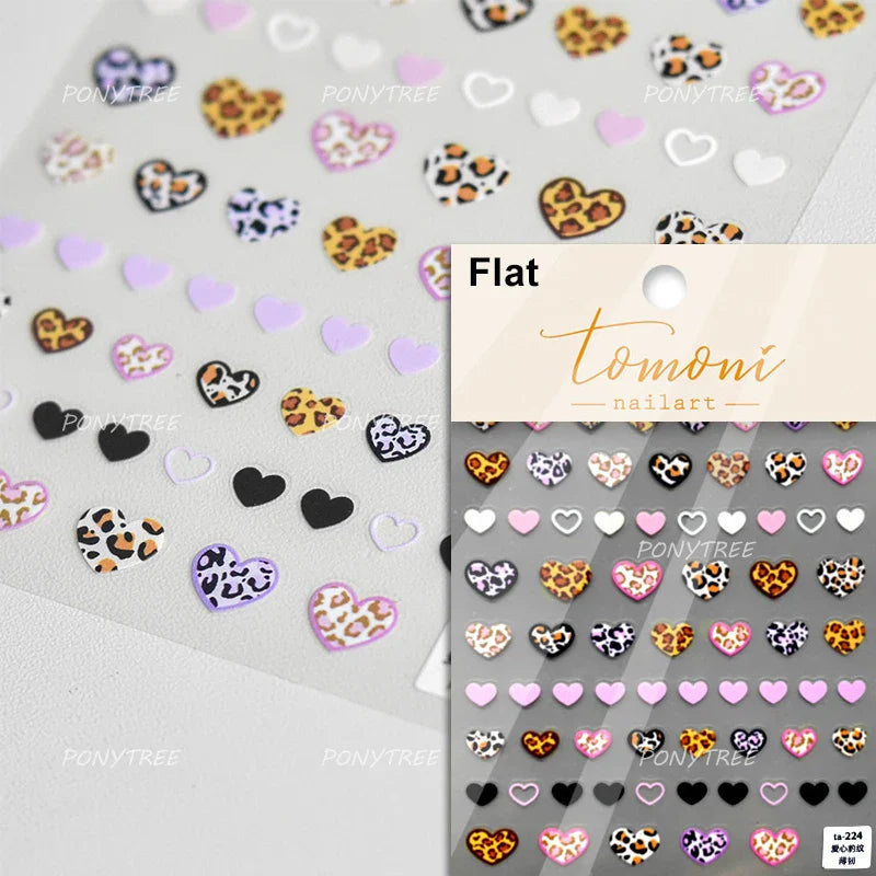 Y2K Love Heart Graffiti Nail Art Stickers Decals