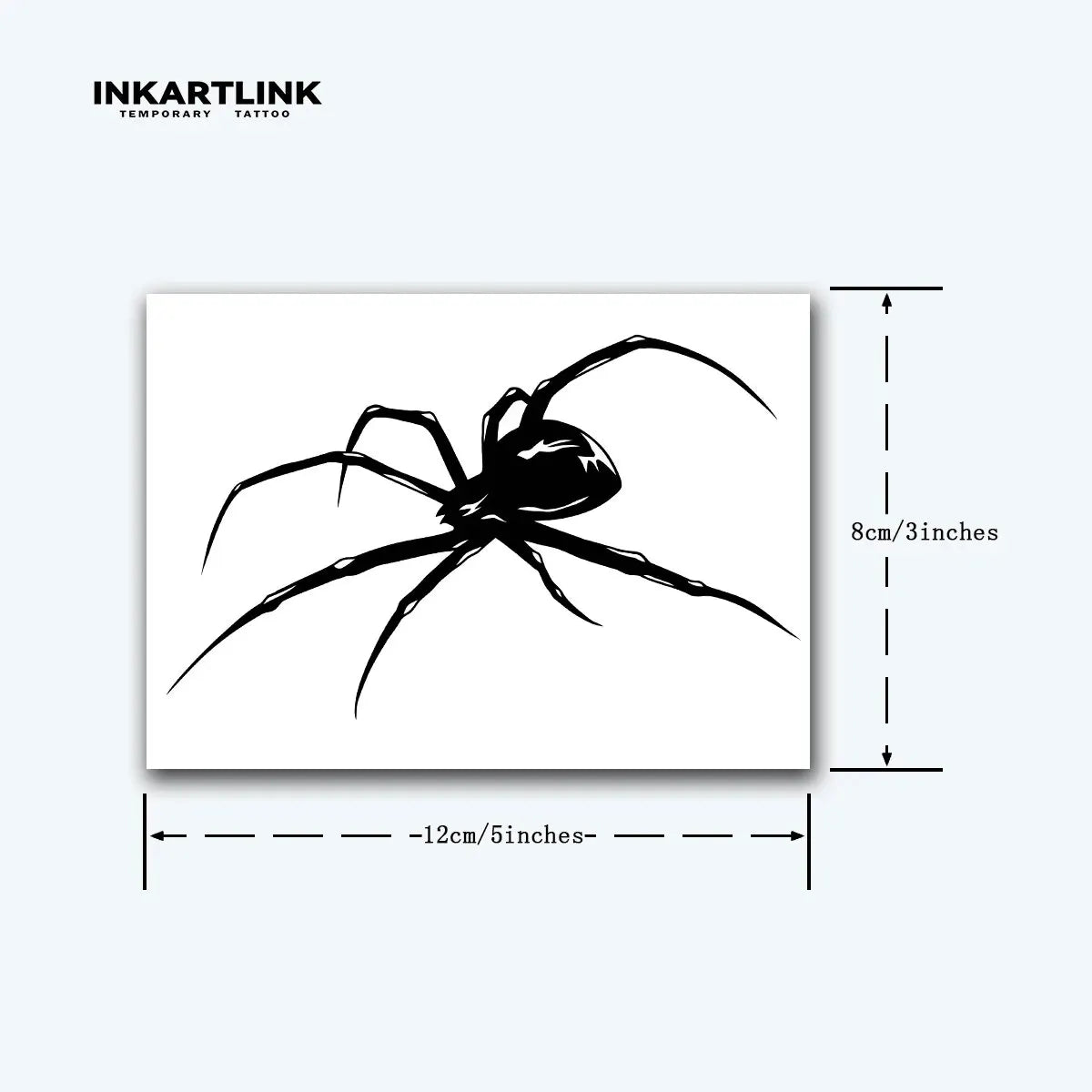 Spider Temporary Tattoo - Waterproof, Semi-Permanent, Lasts 15 Days