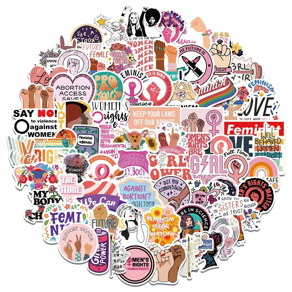 Inspirational Feminism Stickers Decals for DIY Phone Laptop Skateboard