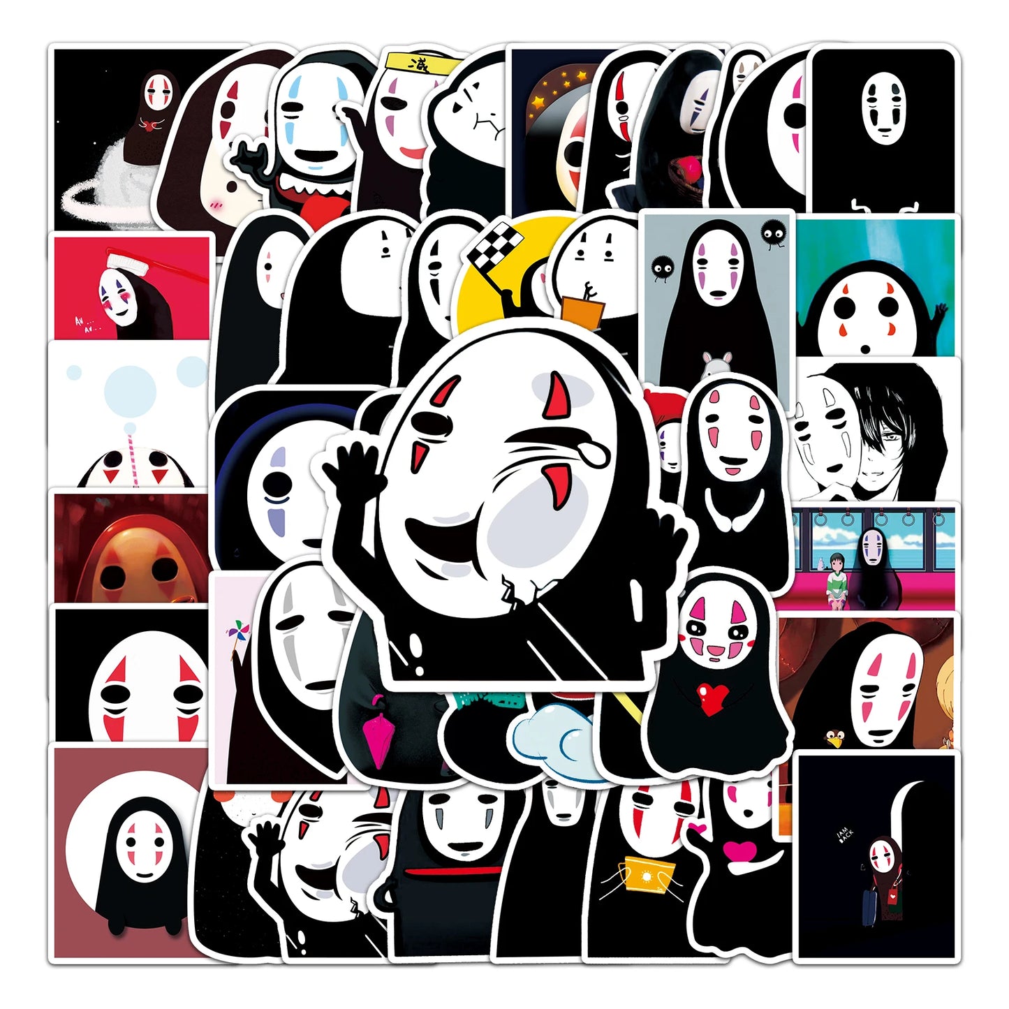 50Pcs Cartoon Waterproof Vinyl Stickers for Skateboard Snowboard Decals