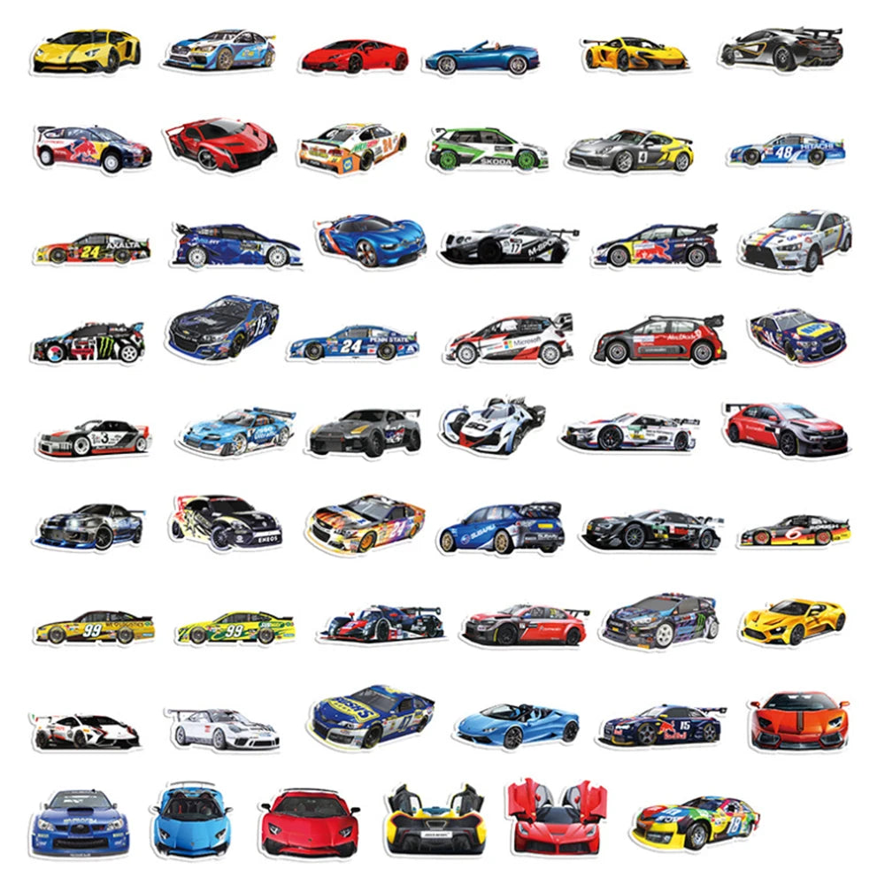 10/30/50/102PCS JDM Retrofit Racing Car Graffiti Stickers Laptop Luggage Motorcycle Fridge Car Waterproof Cool Sticker Kids Toy