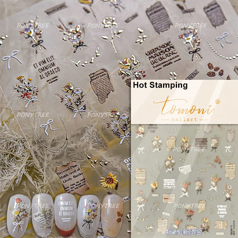 Cat Rabbit Flower Nail Art Stickers Manicure Decals