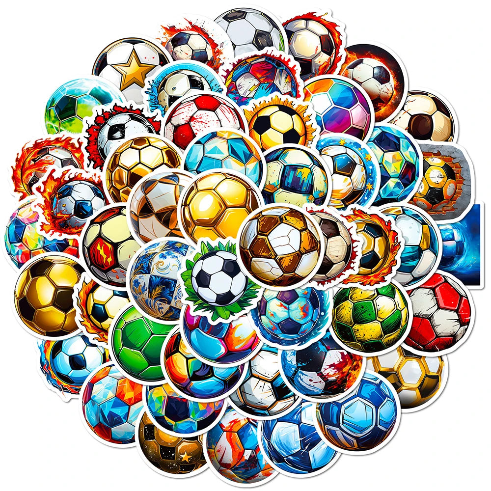10/30/50pcs Sports Contest Soccer Football Graffiti Stickers Decals DIY Skateboard Laptop Phone Car Waterproof Sticker Kids Toys