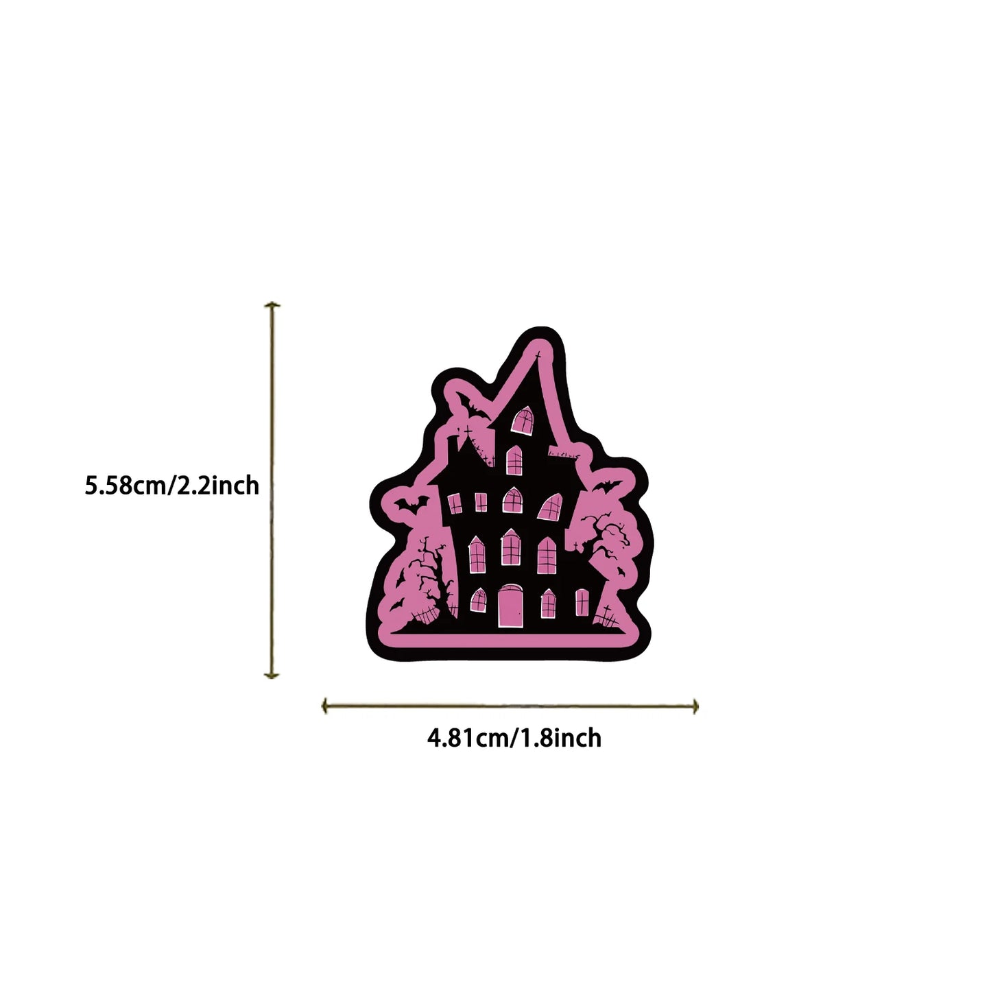 50pcs Cool Dark Pink Gothic Skull Graffiti Stickers DIY Scrapbook Luggage Waterproof PVC StickerTarot Goth Decals
