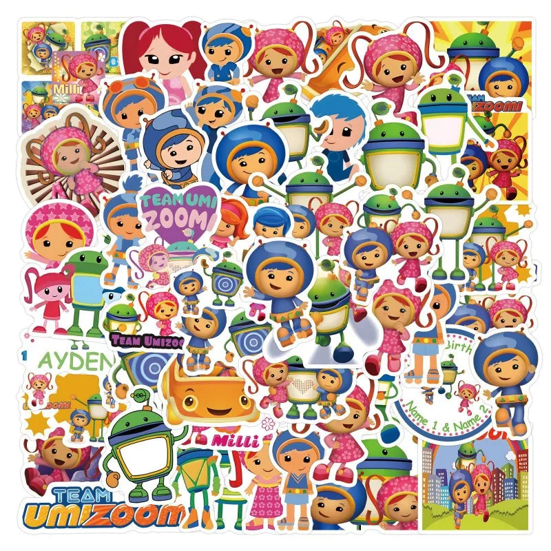 Umizoomi Stickers Pack for Suitcase, Water Bottle, Phone, Laptop, Car, Scooter, Fridge Decoration