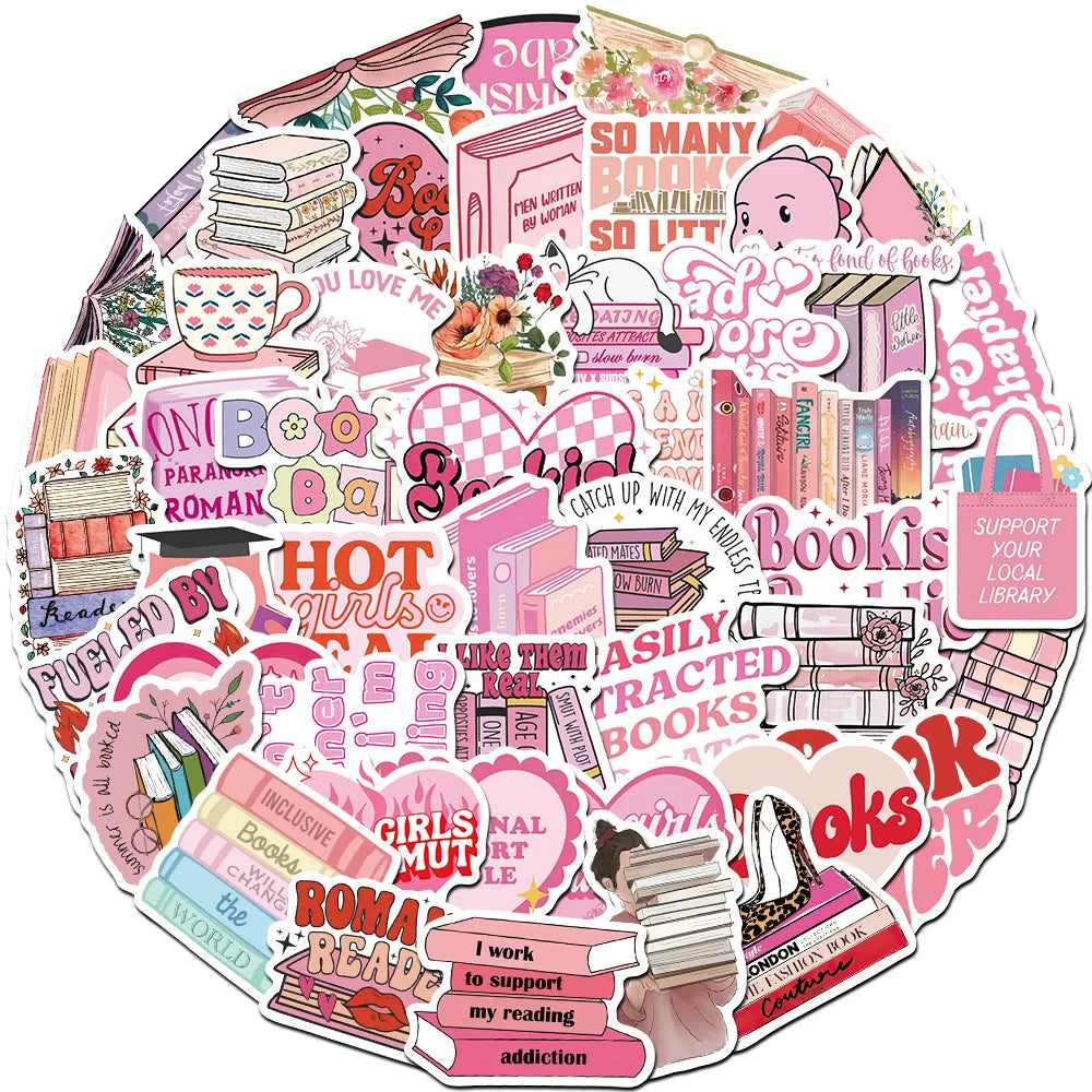 Pink Cartoon Graffiti Stickers - 10/30/50pcs for Skateboard, Notebook, Phone, Laptop, Car