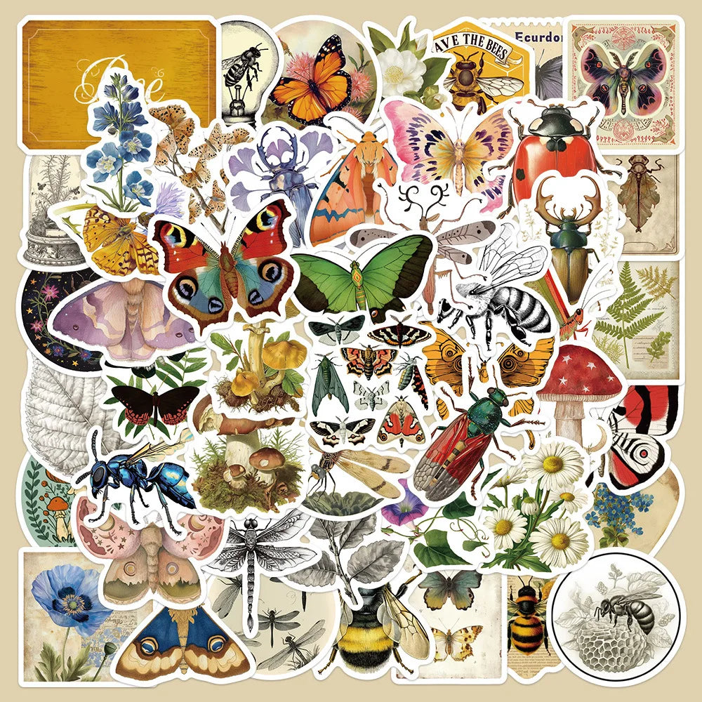 50pcs Inspirational Animal Quote Stickers for Helmet, Wall, DIY Decor