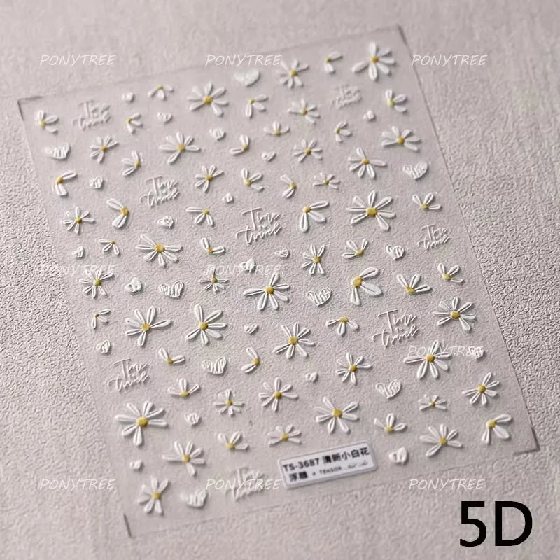 Bee Honey Jar Nail Art Stickers - Daisy & Heart Design