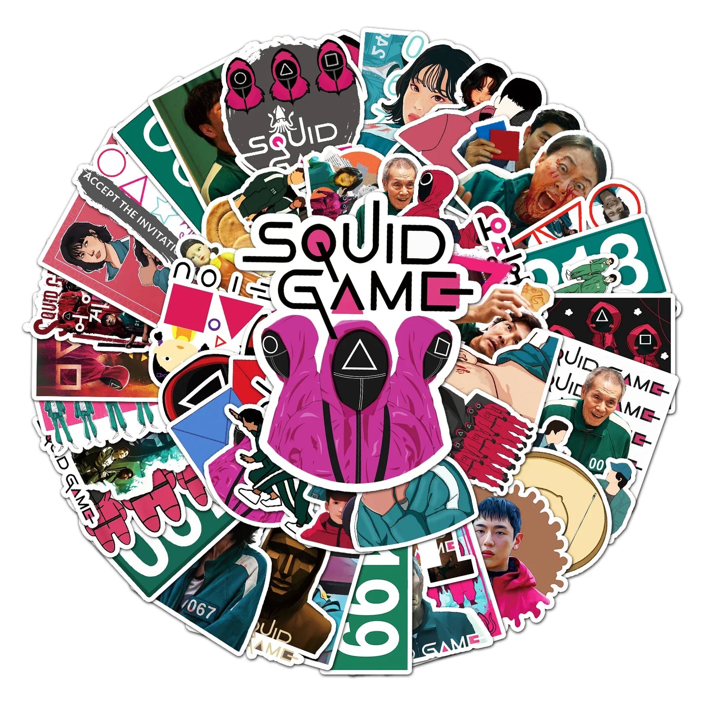 50Pcs Game Cartoon Waterproof Vinyl Stickers for Skateboard Snowboard Decal