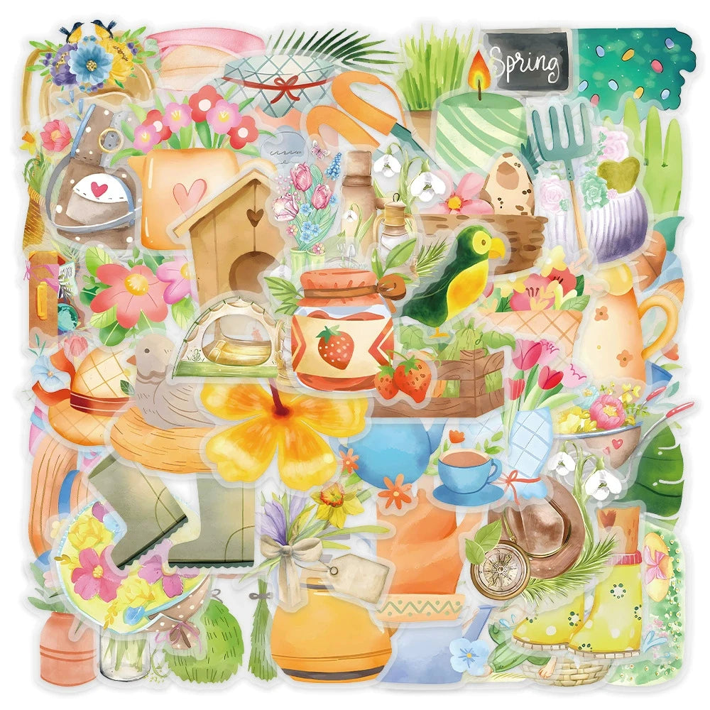 Cute Cartoon PET Stickers for Fridge, Laptop, Phone, Suitcase, Notebook - 10/30/50pcs