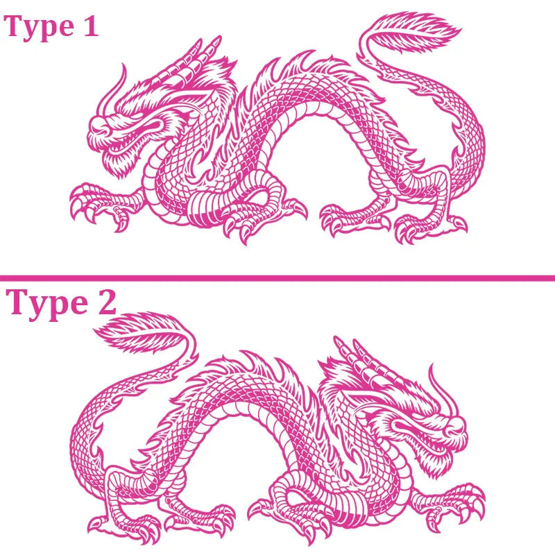 Anime Detachment Car Sticker The Black Dragon Body Big Picture Decoration Movement Style Die Cutting Waterproof PVC Vinyl Decals