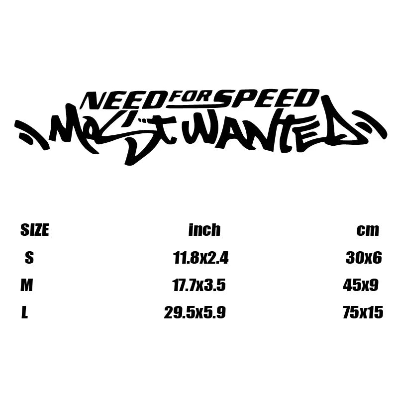 Need for Speed Most Wanted Car Sticker