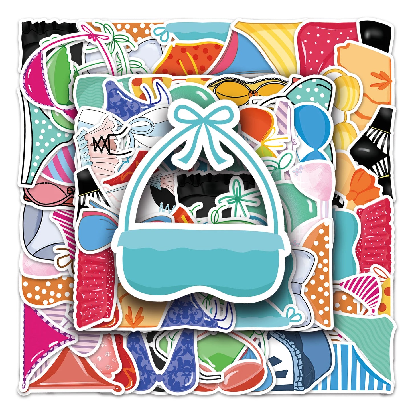 50Pcs Cute Cartoon Waterproof Vinyl Stickers for Skateboard Snowboard