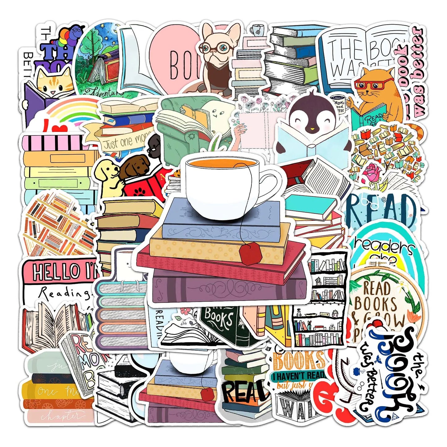 50Pcs Cartoon Waterproof Vinyl Stickers for Skateboard Snowboard
