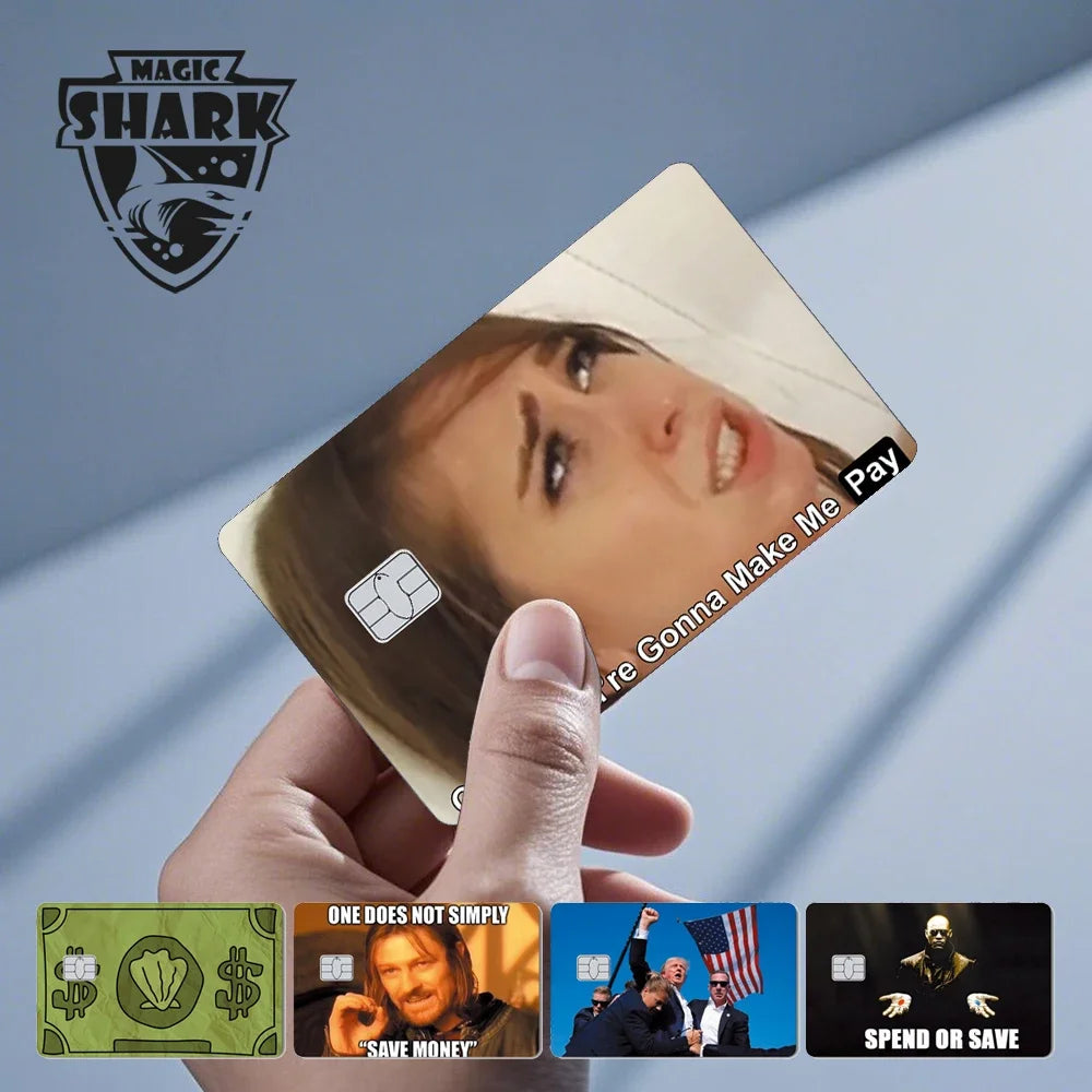 Conch Money Bow Anime Meme Credit Card Sticker Skin