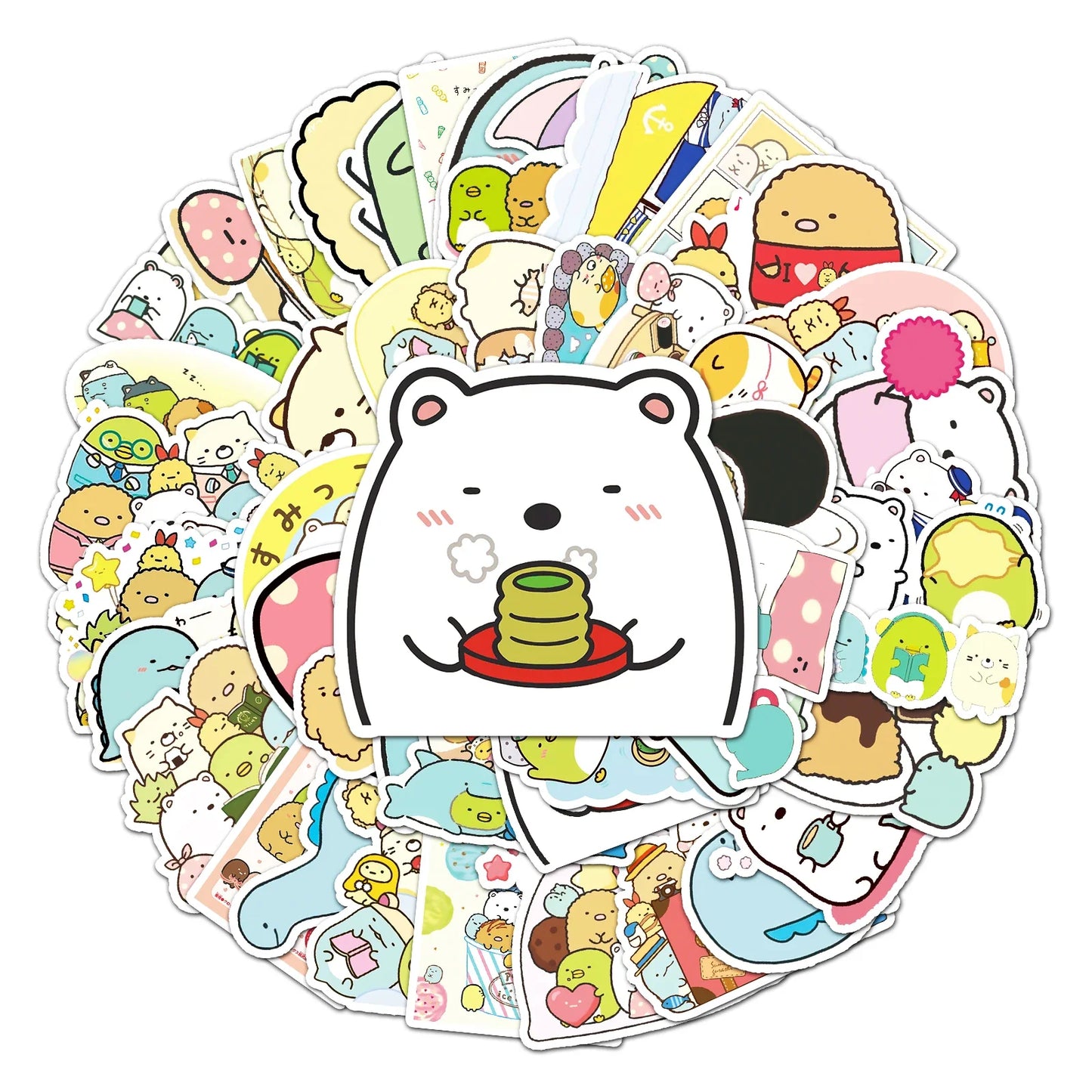 50Pcs Cartoon Waterproof Vinyl Stickers for Skateboard Snowboard