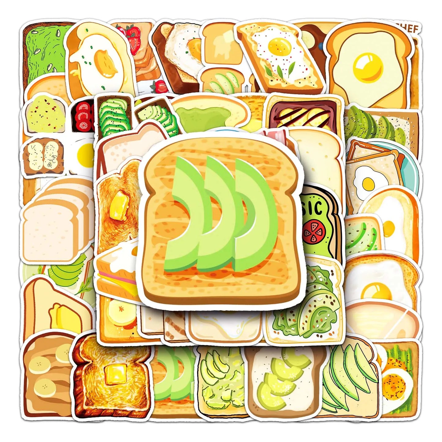 50Pcs Cartoon Cute Waterproof Vinyl Stickers for Skateboard Snowboard
