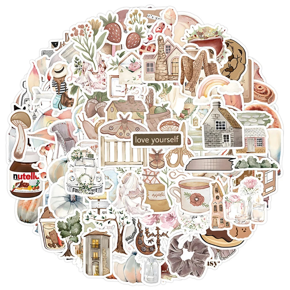 Vintage Cartoon Stickers 10/30/50/120PCS for Skateboard, Notebook, Luggage, Phone, Fridge, Bike, Kid Decals