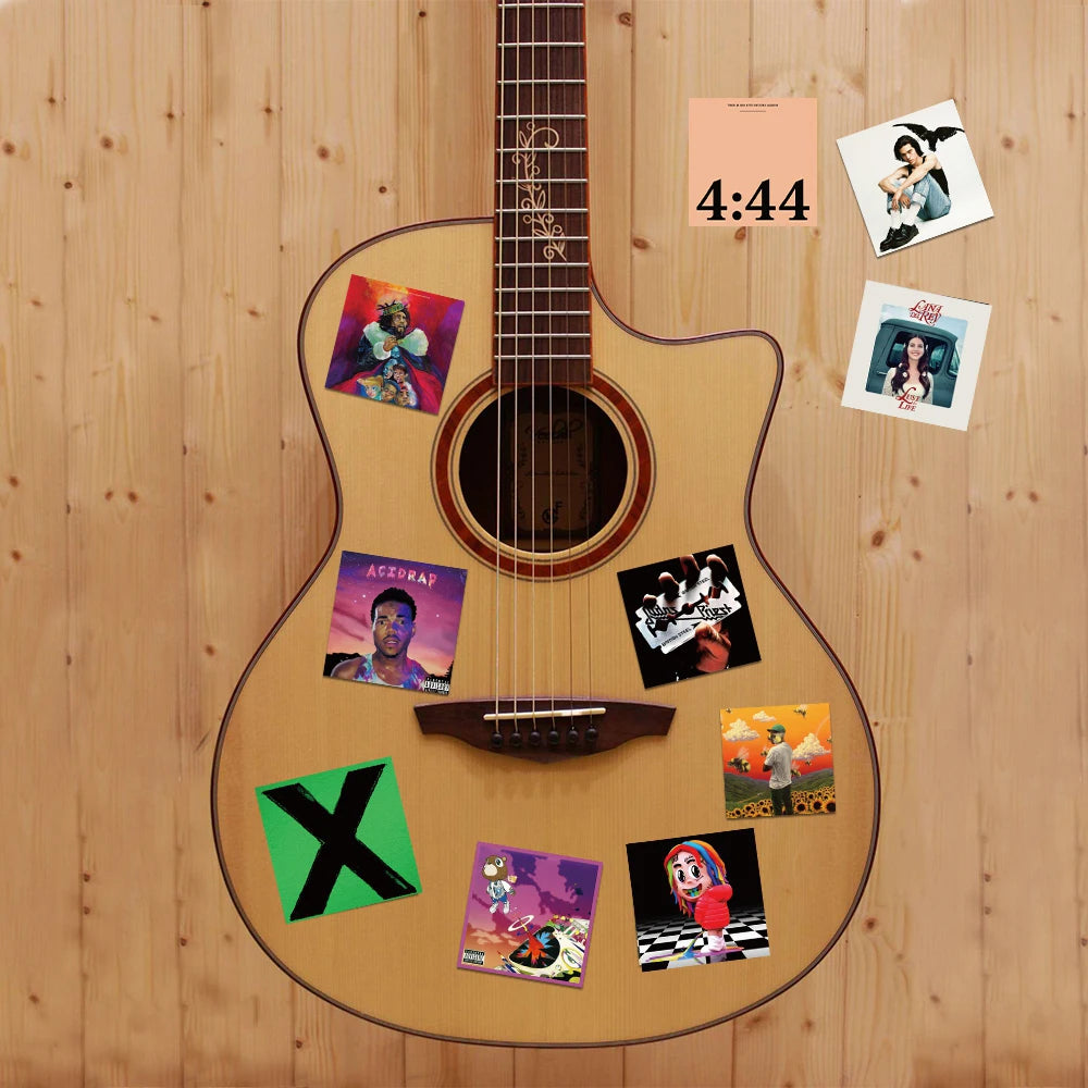 Unique Square Printed Album Cover Sticker Pack