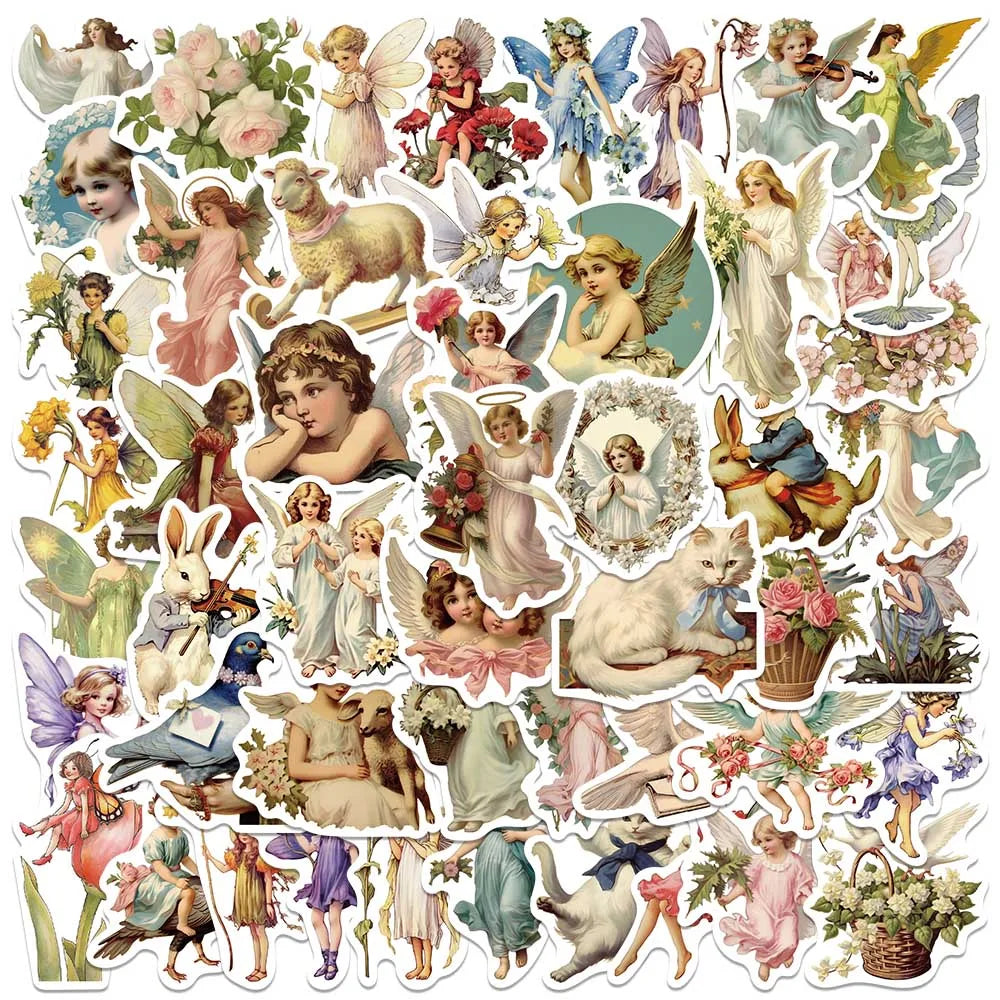50PCS Fairy Tale Elf Stickers for Kids DIY Laptop Skateboard Scrapbook Decals