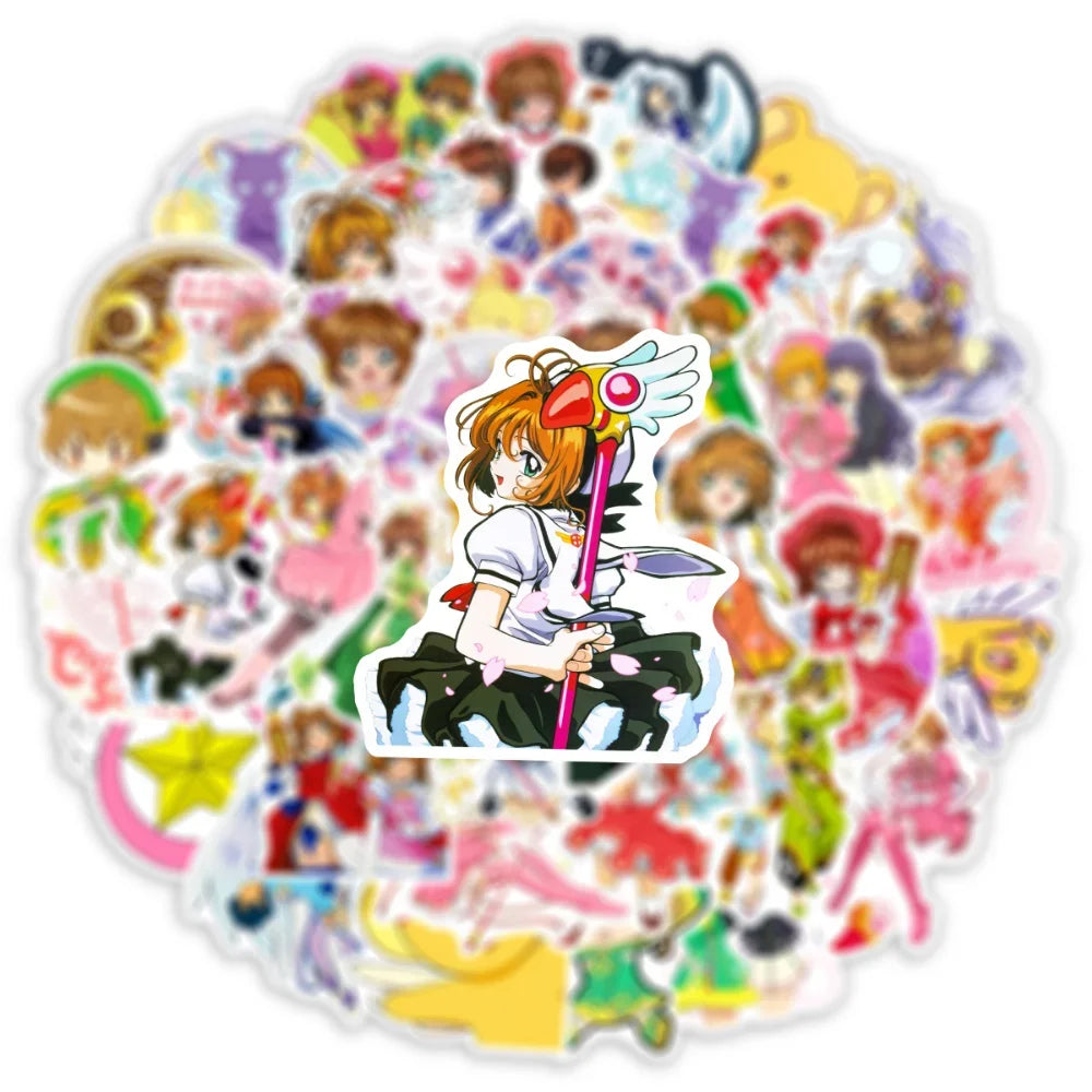 10/50Pcs Anime Cartoon Girl Paper Sticker Stationery DIY Scrapbook Decor Graffiti Stickers for Laptop Skardboard Car Bike