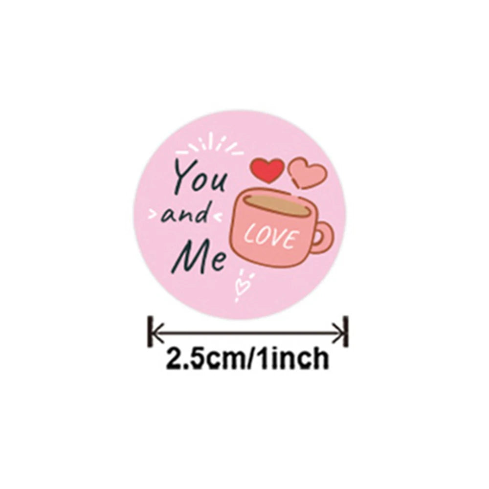 100-500pcs New Cartoon I LOVE YOU Love Valentine Day Sticker Wedding Gift Packaging Labels Love Scrapbooking Diy Label Stickers