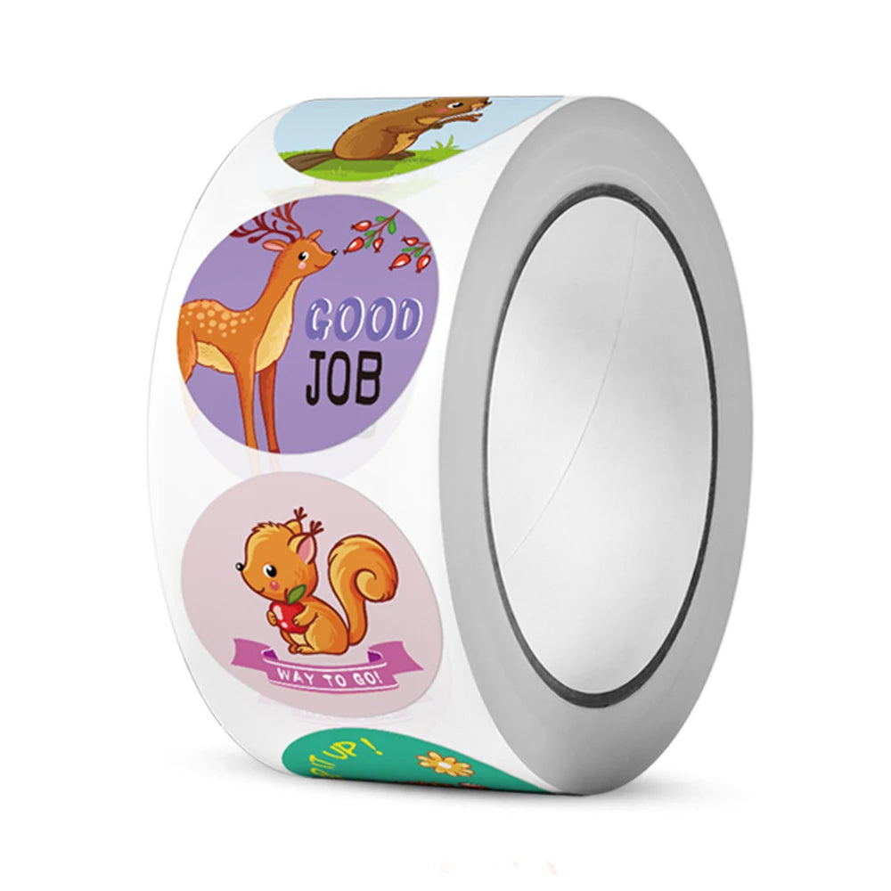 100-300pcs Animal Cartoon Stickers For Kids School Teacher Reward Stickers Classic Kids Toy Cute Stationery Supplies Label 
