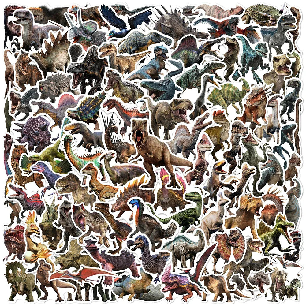 Jurassic Dinosaur Stickers Pack - Cool Graffiti Decals for Laptop, Phone, Notebook, Suitcase, Kids Toy