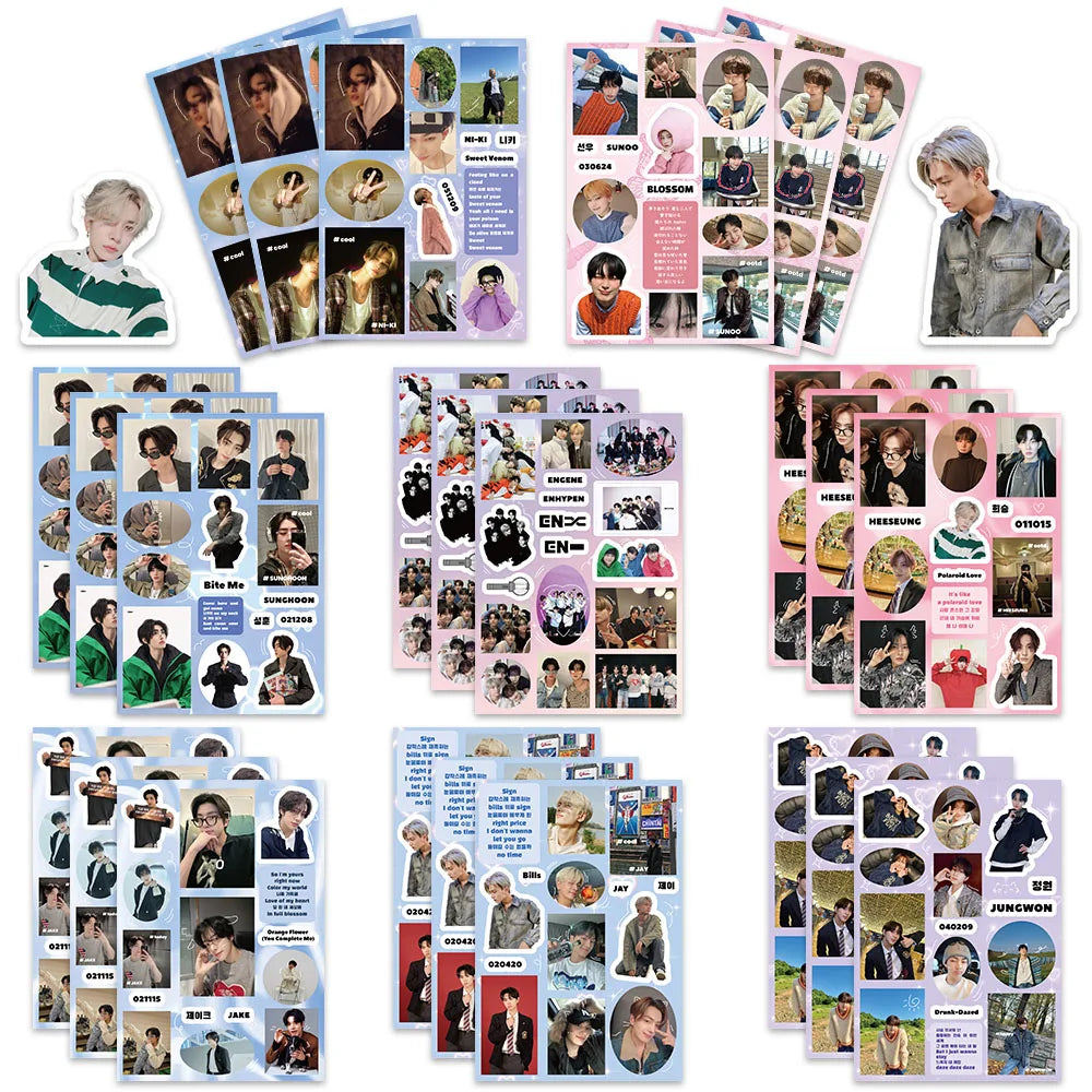 Kpop Boy Band Souvenir Stickers DIY Scrapbook Phone Laptop Decoration