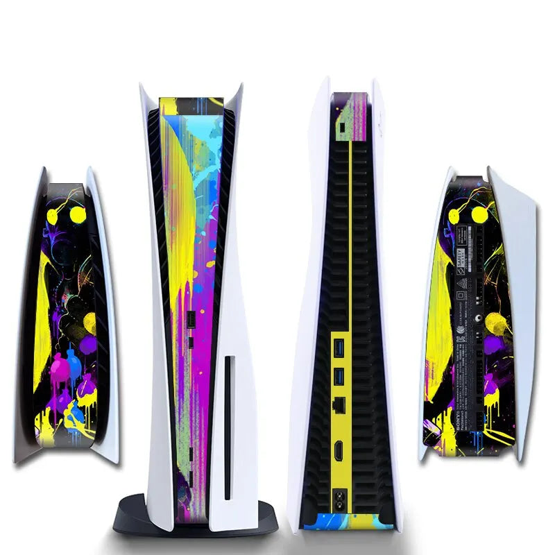 TECTINTE PS5 Disc Console Skin Middle Stickers Protective Shell Replacement