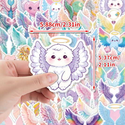 Angel Wings Cartoon Stickers PVC Waterproof Skateboard Notebook Graffiti Toy