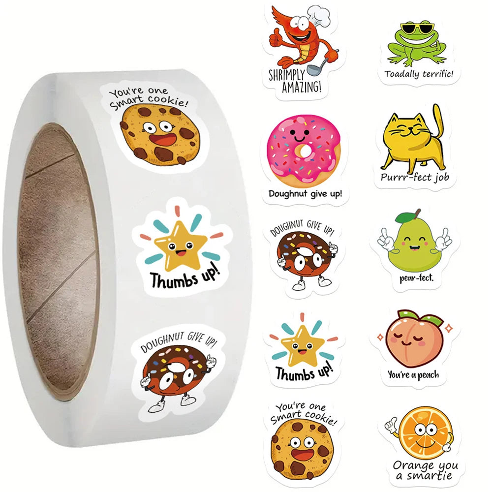 500pcs Cute Student Reward Stickers for Kids Education