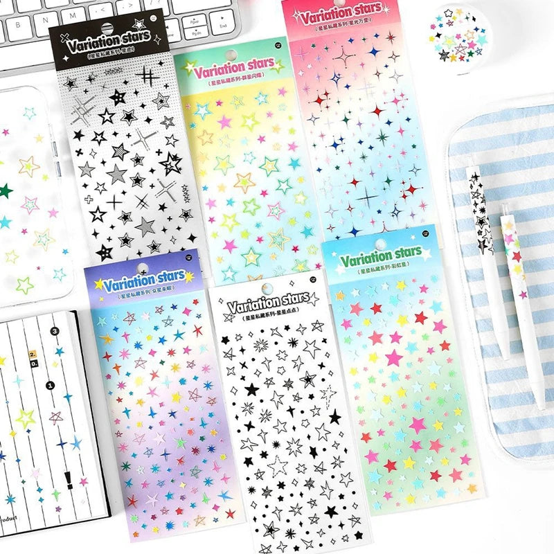 Star Resin Stickers for Scrapbook & Nail Art Decor