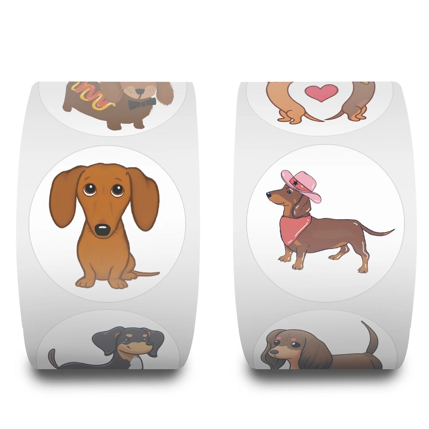 100-500pcs Dog Sticker for On Laptop Suitcase Cute Animal Cartoon Rewards Hand Account Tape Seal Label Stationery Stickers