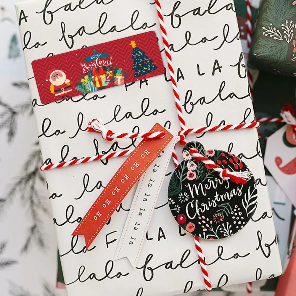 120pcs Christmas Snowman Adhesive Labels Stickers Gift Name Tags Merry Christmas Sticker Present Seal Decals Package Supplies