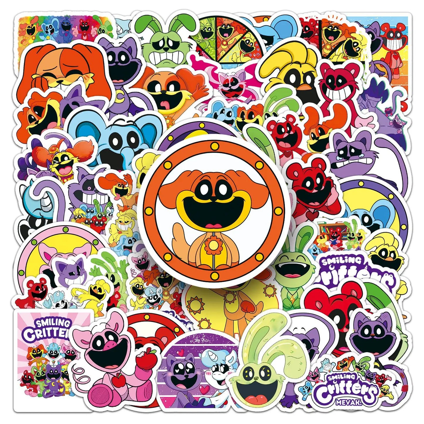 Smiling Critters Horror Game Stickers for Phone Laptop Luggage Skateboard Decals