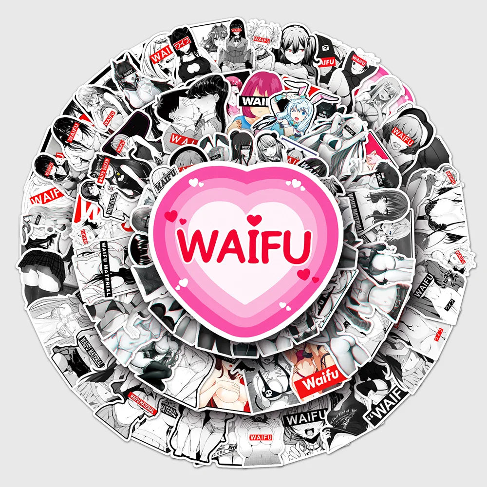 Anime Waifu Bunny Girl Stickers Pack - Laptop, Phone, Luggage, Skateboard Decals