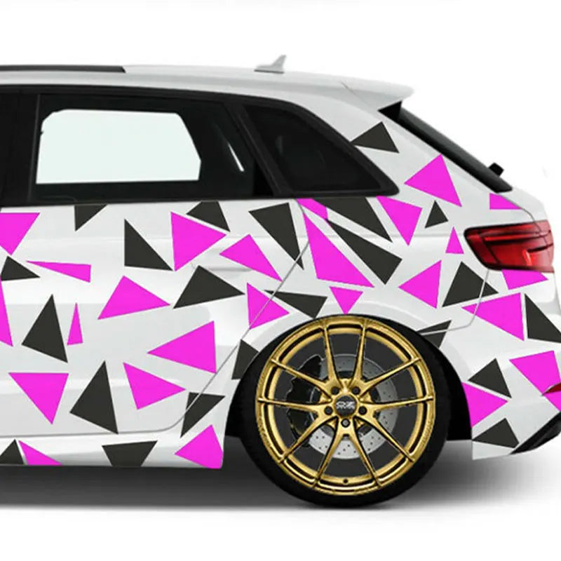 Triangle Car Sticker Decoration Side External Accessories Camouflage Kit Wrap Camo Tuning Styling Waterproof Vinyl Decals
