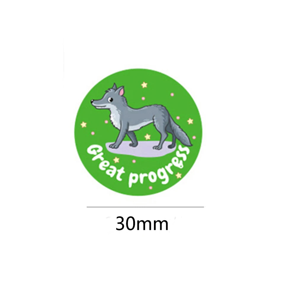 100-300pcs NEW Kids' Motivational Stickers Cute Animal Reward Sticker Friendly Campus Office Classification Self-adhesive label