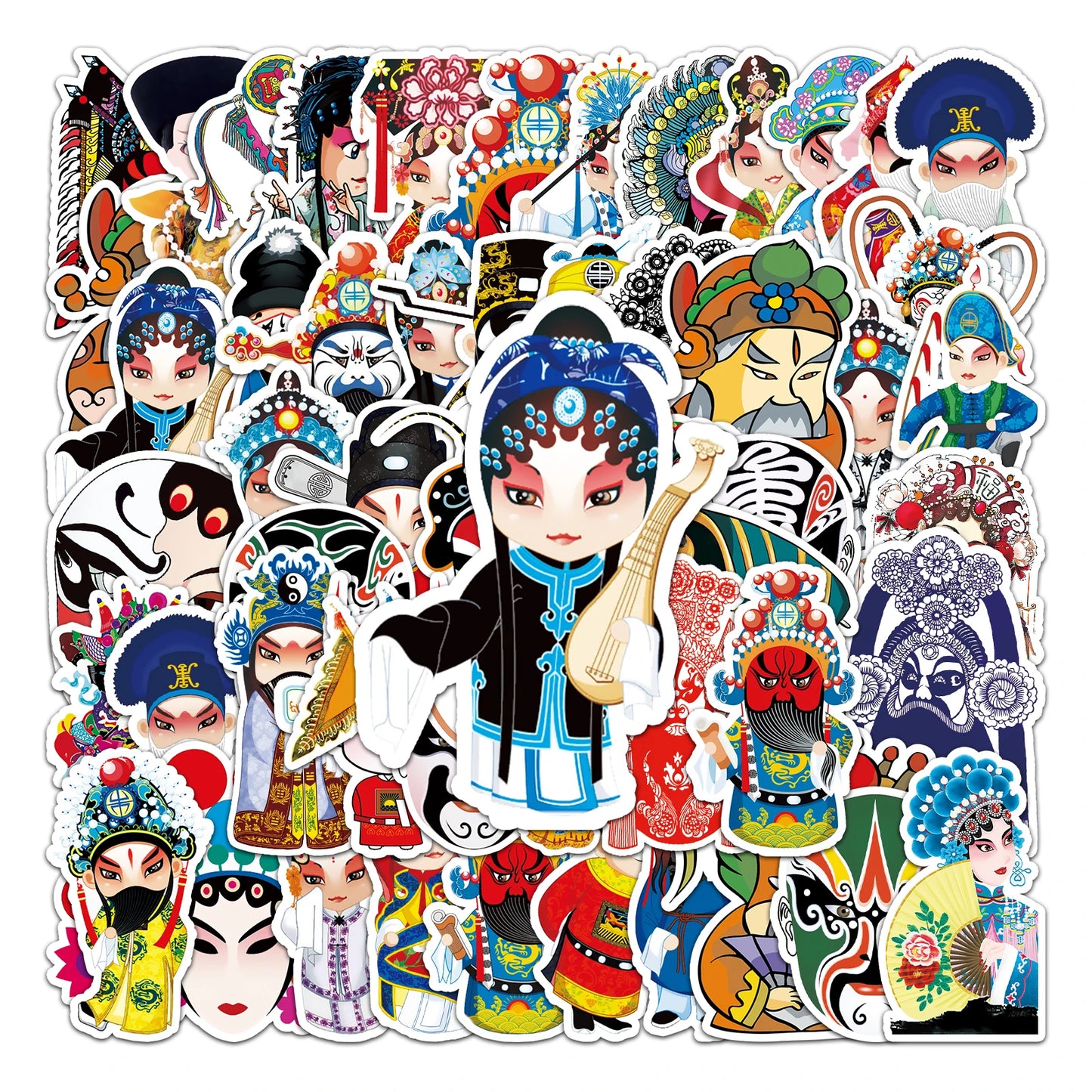 50Pcs Opera Cartoon Waterproof Vinyl Stickers for Skateboard Snowboard