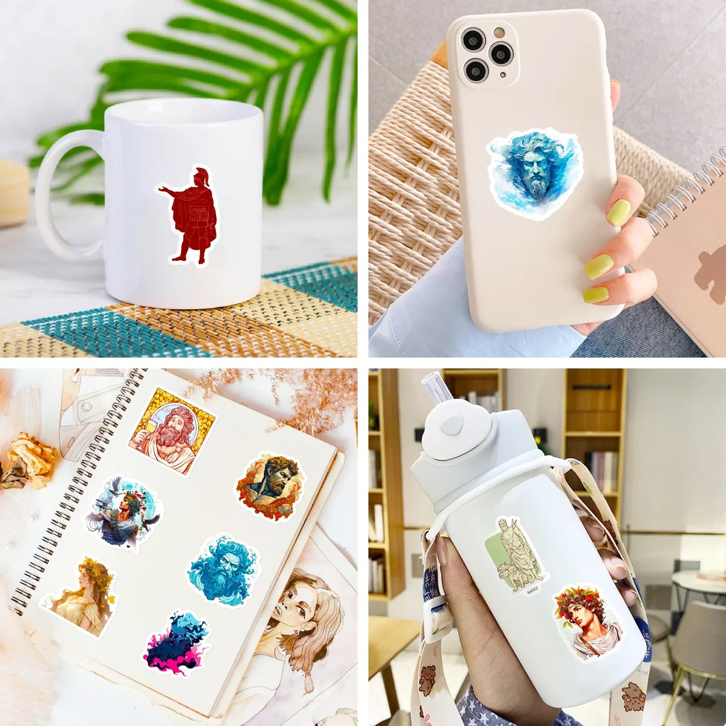10/50pcs Cool Ancient Greek Mythology Stickers Aesthetic Character Decals DIY Stationery Phone Luggage Car Waterproof Sticker